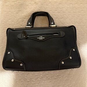 Coach Black Leather Men's Briefcase